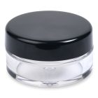 An 8ml clear plastic Powder Sifter Jar with a black lid, suitable for cosmetics or cream. The word "COMPAX" is visible at the bottom left of the image.
