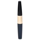 A sleek Dual Fluted Round Mascara Bottle with a black cap and base, elegantly joined by a gold band in the middle. The word "COMPAX" is displayed in light gray at the bottom left corner.