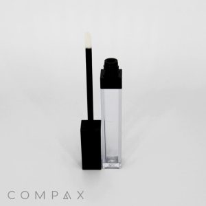 A Square Lip Gloss Bottle filled with black and white liquid.