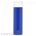 A sleek, cylindrical 80 mL PET Bottle with a dark blue exterior and a white cap. The bottle features a minimalist design, with the brand name "COMPAX" subtly displayed at the bottom left corner. The background is plain white.