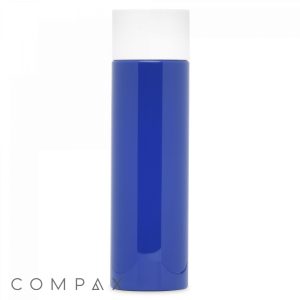 A sleek, cylindrical 80 mL PET Bottle with a dark blue exterior and a white cap. The bottle features a minimalist design, with the brand name "COMPAX" subtly displayed at the bottom left corner. The background is plain white.