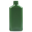 A green, rectangular plastic bottle with a screw-top opening is centered against a white background. The word "COMPAX" is subtly displayed in the lower-left corner. This product is from the Drug Oval Bottles line.