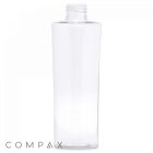 A clear, empty 200 mL PET Bottle with a cylindrical shape and a wide flat base, featuring the brand name COMPAX in the bottom left corner. The bottle has a threaded neck for a screw cap, which is not included in the image. The background is plain white.