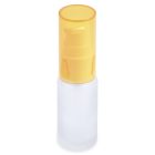 A 15mL glass cylinder round bottle with a yellow pump top. The word "COMPAX" is visible at the bottom left corner of the image.