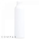An image of a plain, white cylindrical bottle with a threaded neck, suggesting it is for holding liquid or lotion. The bottle is positioned against a white background. The word "COMPAX" is seen written in the bottom left corner in grey letters.