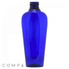 A tall, sleek 6oz Vail Oval Bottle in cobalt blue with a narrow neck and no cap, displaying the brand name "COMPAX" in the bottom left corner.