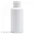 A plain white plastic bottle with a screw top sits against a white background. The word "COMPAX" is printed at the bottom left corner in gray letters.