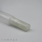 A close-up image of a translucent spray bottle with a light-colored nozzle appears against a plain, light grey background. The word "19mm Silicone Brush Applicator" is visible in grey text in the lower left corner of the image.
