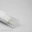 A close-up of a white cylindrical container with a transparent cap, placed against a white background. The bottom part of the container is visible, with "30mm Oval Silicone Brush Twist" written in light gray text in the bottom left corner.