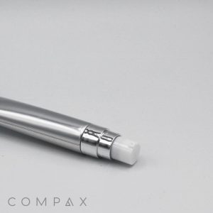 A 19mm Airless silver mechanical pencil with a white eraser at the end is displayed against a light grey background. The brand name "COMPAX" is visible at the bottom left corner.