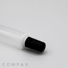 A minimalist image of a black 16mm Needle Nose pen tip with a semi-transparent white barrel against a plain white background. The word "COMPAX" is printed on the image in the bottom left corner.